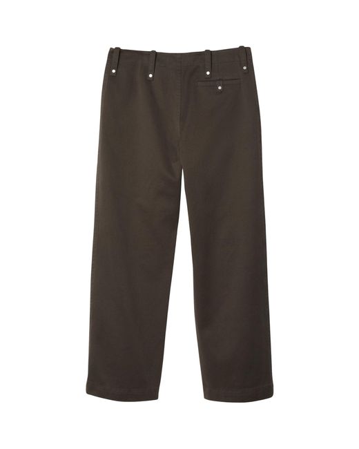 Burberry Gray Cotton Relaxed Trousers for men