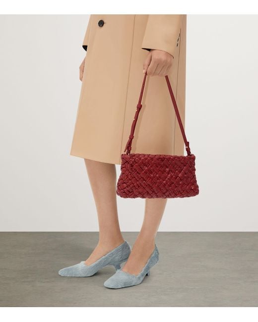 Bottega Veneta Red Leather Kalimero Cha-Cha Shoulder Bag