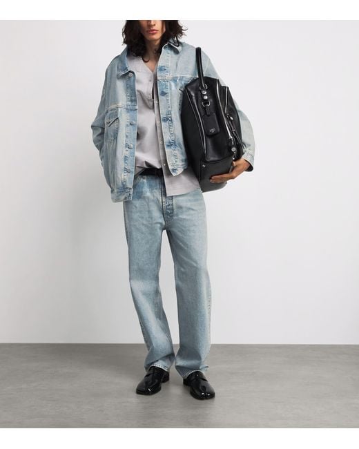 Maison Margiela Blue Distressed Denim Jacket for men