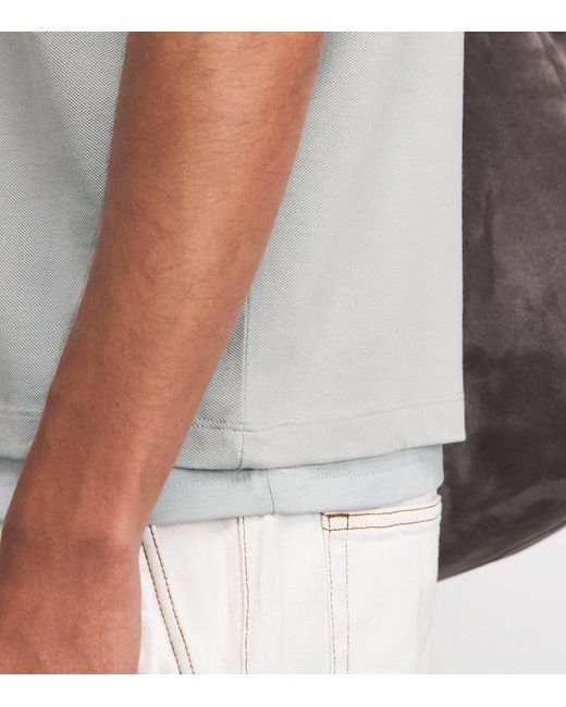 7 For All Mankind Gray Short-Sleeve Polo Shirt for men