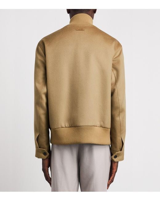 Lardini Natural Cashmere Bomber Jacket for men