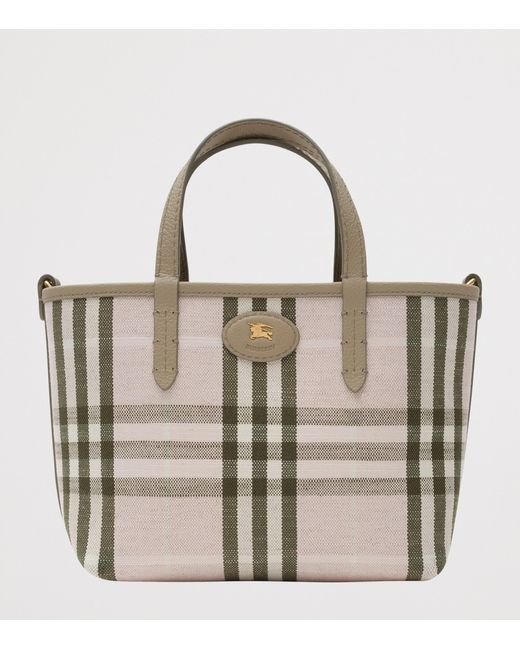 Burberry Natural Mini Leather Reversible Bloomsbury Tote Bag