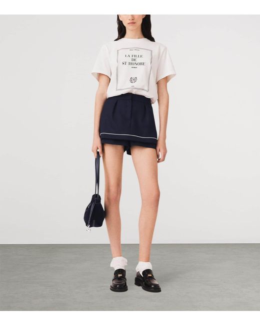 Maje Blue Pleated Skort