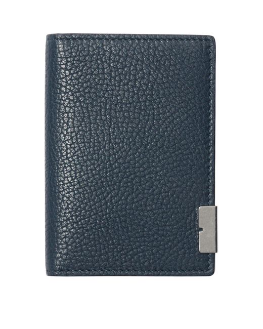 Burberry Blue Calfskin B-cut Wallet for men