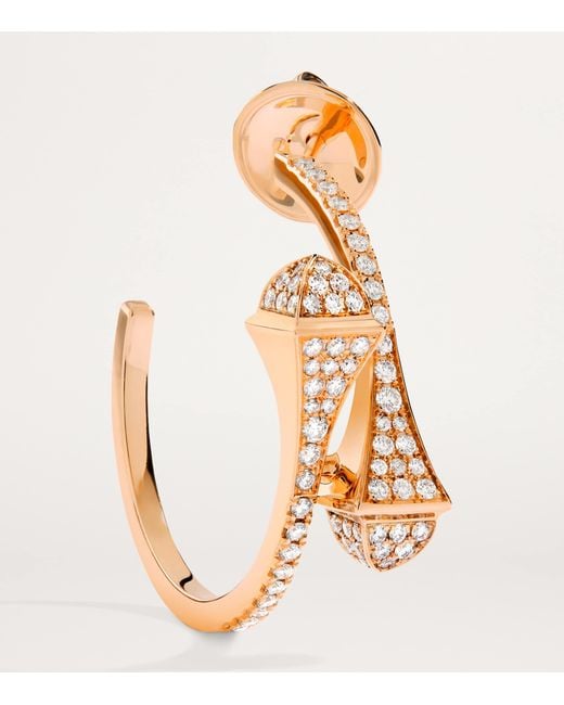 Marli New York Metallic Small And Diamond Cleo Hoop Earrings