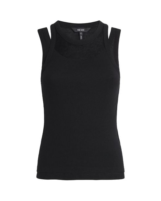 ME+EM Black 2-In-1 Tank Top