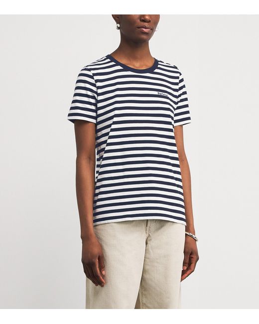 Barbour Black Cotton Stripe Ferryside T-Shirt