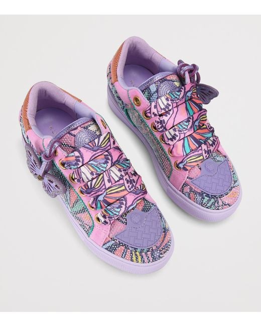 Kurt Geiger Purple Southbank Tag Sneakers