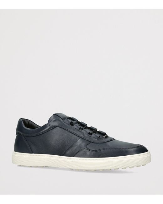 Tod's Blue Leather Elastic Cassetta Sneakers for men