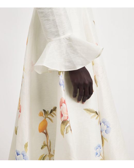 LEO LIN Natural Floral Selina Midi Dress