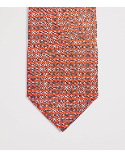 Eton of Sweden White Silk Floral Tie for men