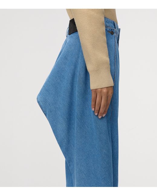 Loewe Blue Wrap Wide-Leg Jeans