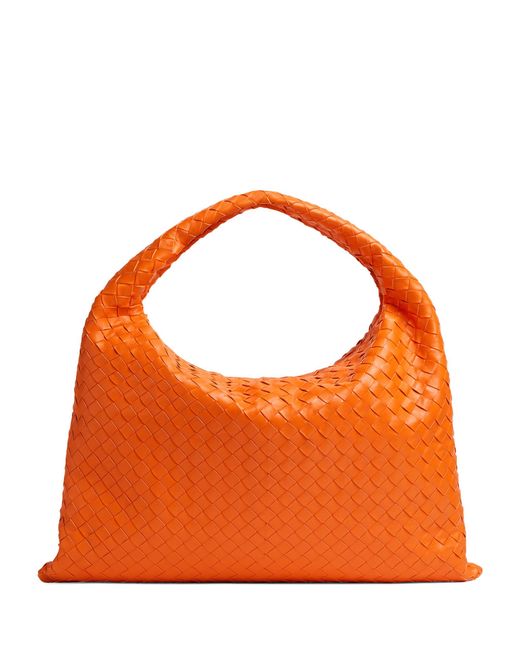 Bottega Veneta Orange Large Leather Hop Shoulder Bag