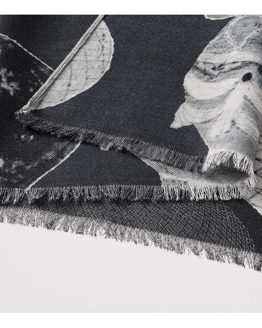 Aspinal Gray Merino Wool Scarf