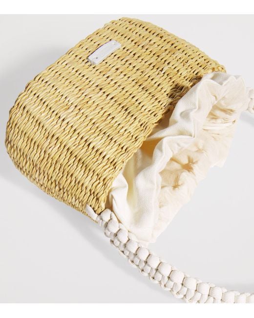 Muuñ Metallic Straw Kate Shoulder Bag