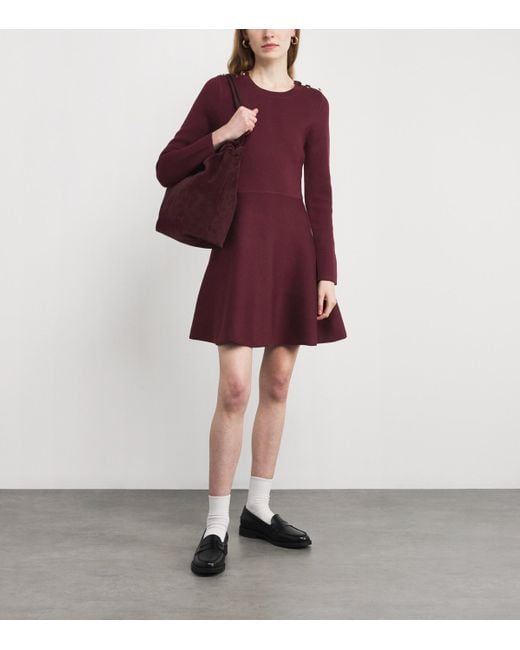 Claudie Pierlot Purple Knitted Mini Dress