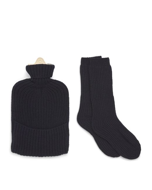 Johnstons Blue Cashmere Hot Water Bottle And Socks Gift Set for men