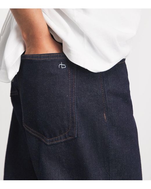 Rag & Bone Blue Saige Low-Rise Straight Jeans