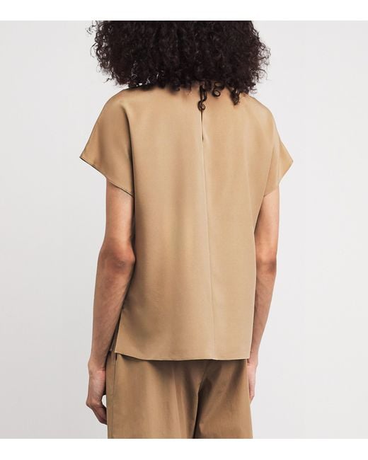 Lafayette 148 New York Natural Silk-Blend T-Shirt