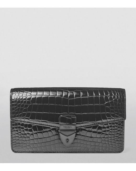 Aspinal Black Mayfair 2 Clutch Bag