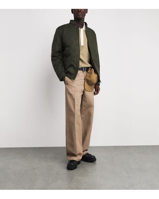 Barbour Green Quilted City Harrington Jacket for men