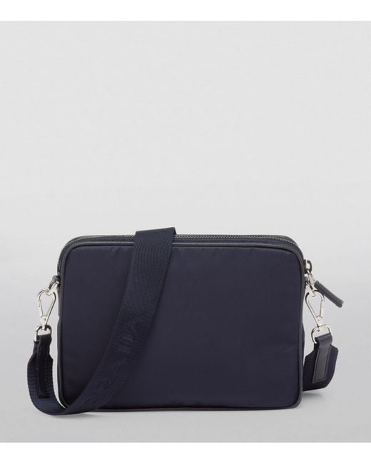 Prada Blue Re-Nylon Pouch Crossbody Bag for men