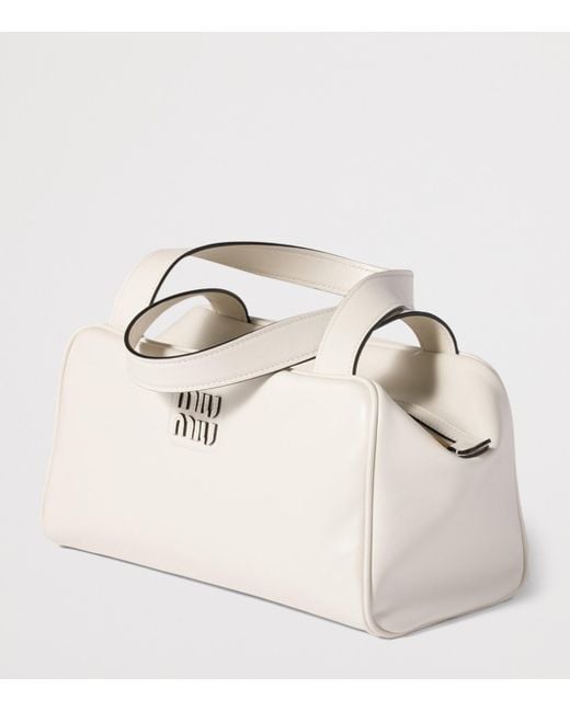 Miu Miu Natural Leather Top-Handle Bag