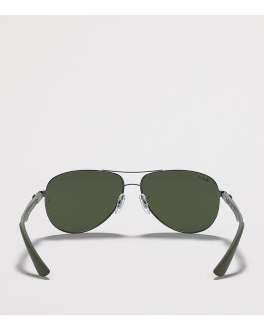 Ray-Ban Green Carbon Fibre Pilot Sunglasses for men