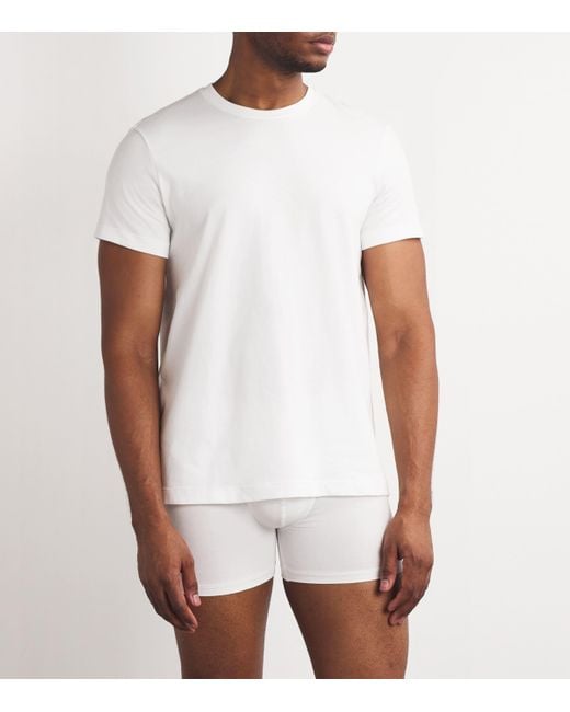 Skims White Cotton T-Shirt for men