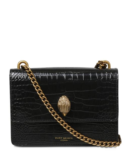 Kurt Geiger Black Leather Shoreditch Cross-Body Bag
