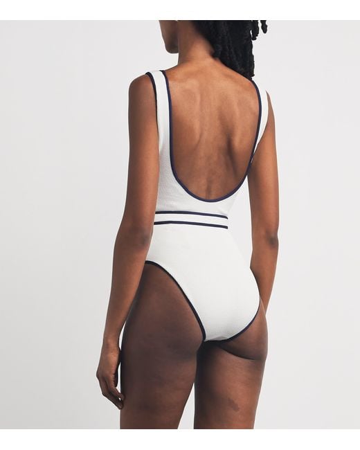 Melissa Odabash White Rio Belted Swimsuit