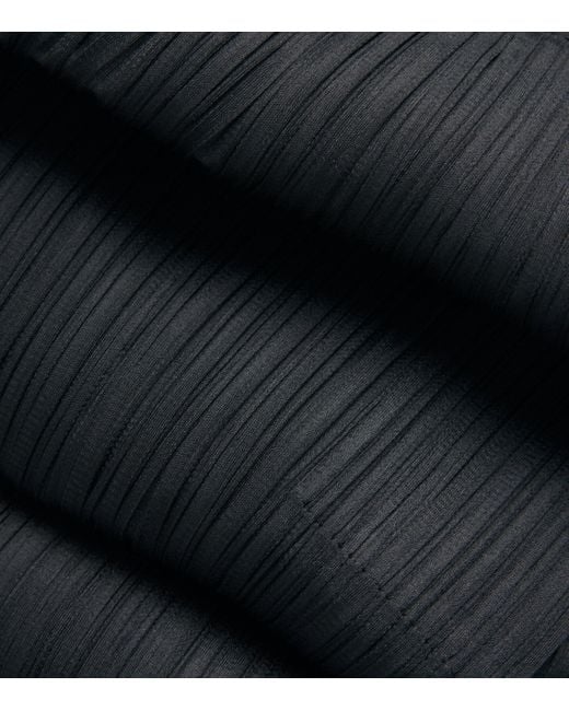 Pleats Please Issey Miyake Black Monthly Colors August Wide-Leg Trousers