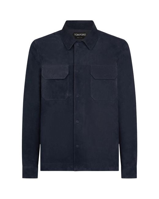 Tom Ford Blue Suede Jacket