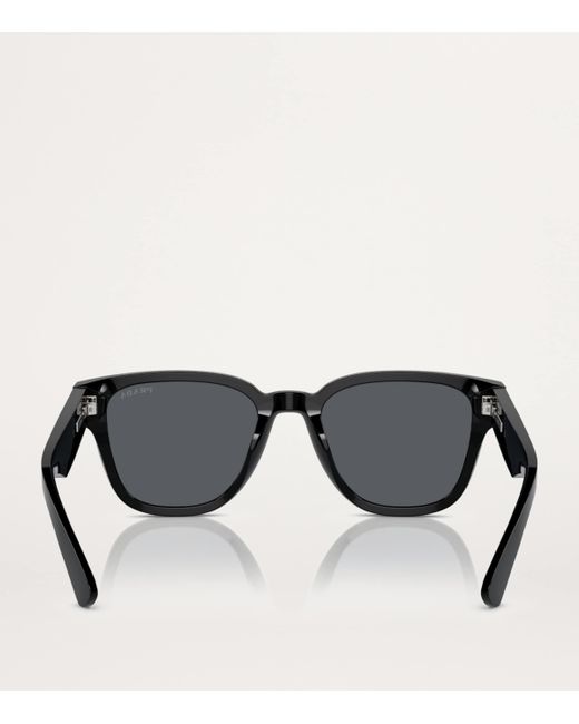 Prada Black Acetate Rectangular Sunglasses for men