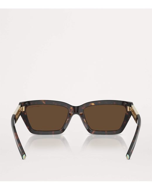 Tiffany & Co Brown Acetate Rectangular Sunglasses