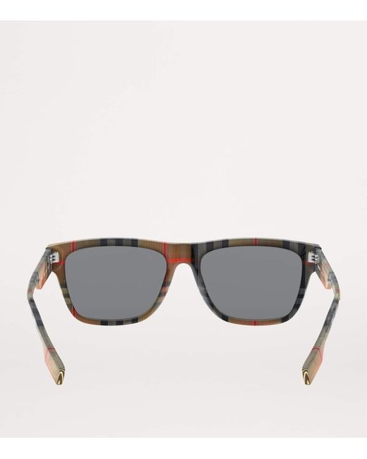 Burberry Black Acetate Square Sunglasses for men