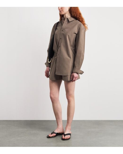 Matteau Brown Organic Cotton Relaxed Shirt