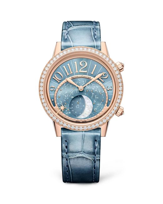 Jaeger-lecoultre Blue Rose Gold Rendez-vous Moon Watch 36mm