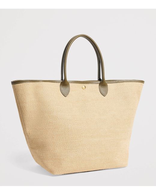 Longchamp Brown Large Le Pliage Basket Bag