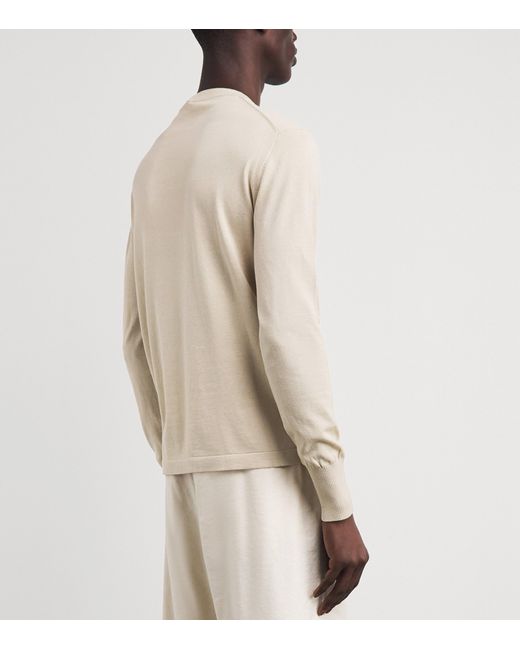Jonathan Simkhai Natural Silk-Blend Dolton Henley T-Shirt for men