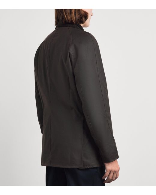Barbour Black Waxed Ashby Jacket for men