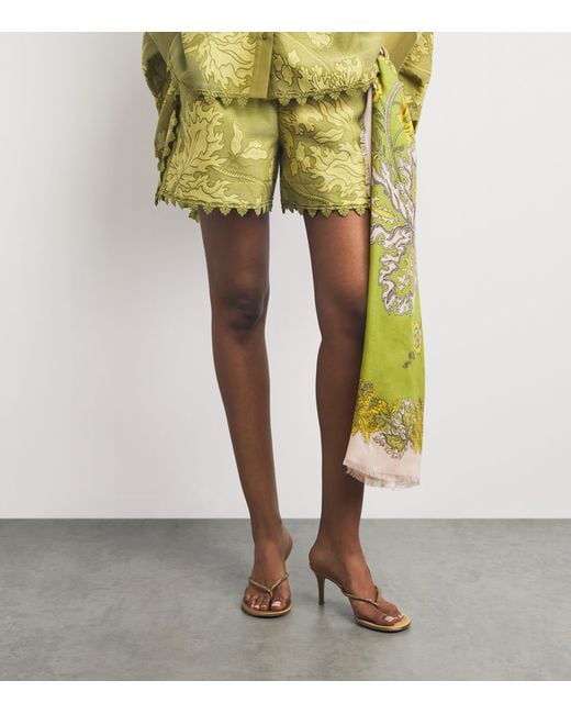 LaDoubleJ Yellow Printed Scarf