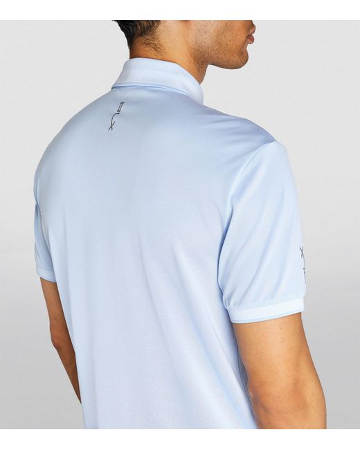 RLX Ralph Lauren Blue Logo Short-sleeve Polo Shirt for men
