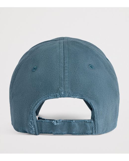 Balenciaga Blue Distressed Vip Cap