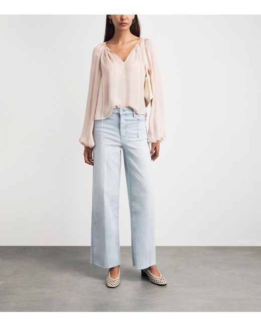FRAME White Le Slim Palazzo Wide-Leg Jeans