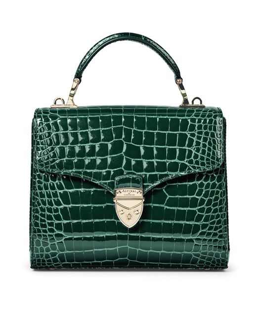 Aspinal Green Midi Mayfair Top-handle Bag