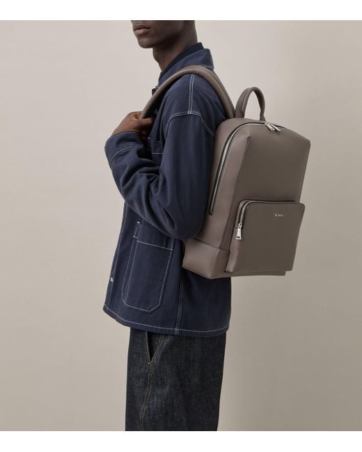 Mulberry Brown Leather Farringdon Backpack for men