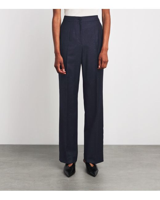 Nomadissem Blue Wool-Blend Tailored Trousers
