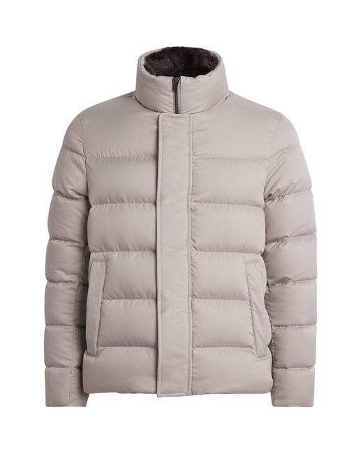 Herno Gray Down Quilted Puffer Jacket for men