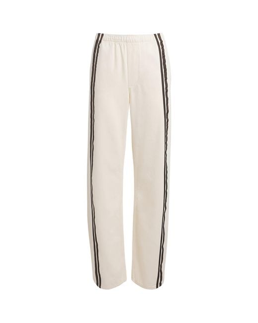 Rag & Bone White Stripe Logan Relaxed Jeans